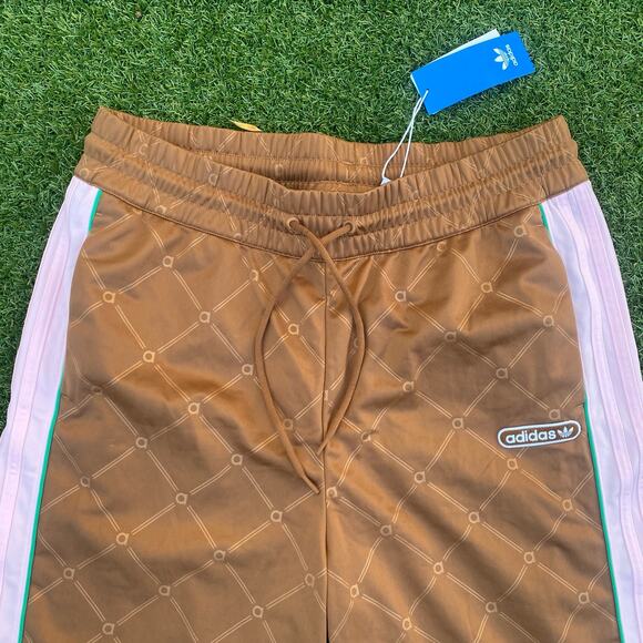 Adidas Women's Track Suit Jacket Pants Brown Pink Green - Picture 6 of 9